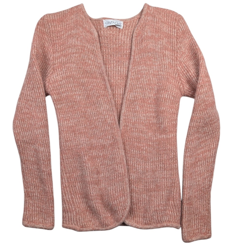 Givenchy Sport Womens Rose Marl Knit Cardigan Sweater Sparkle Metallic‎ Sheen